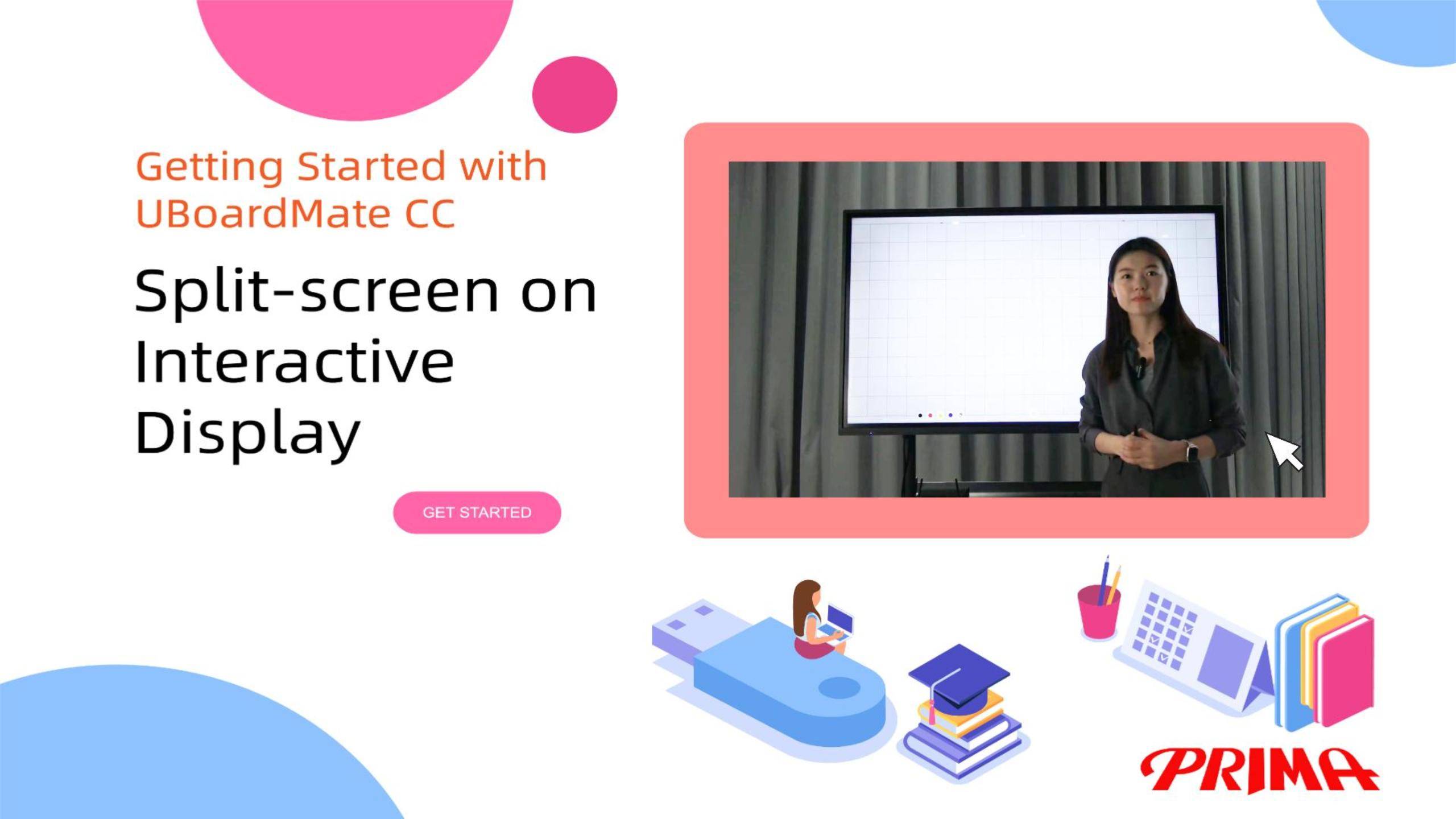 Split-screen on Interactive Display