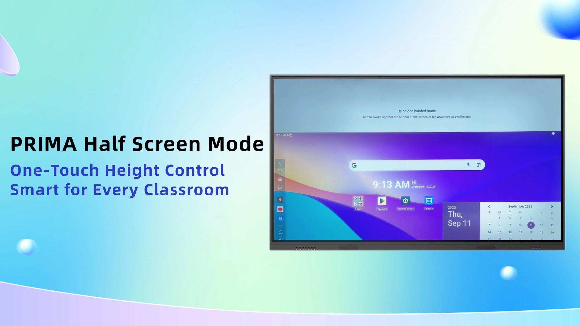 PRIMA Half Screen Mode – Flexible Display for Smarter Teaching
