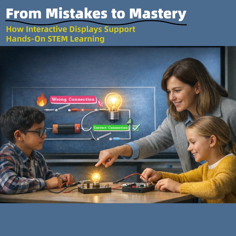 From Mistakes to Mastery: How Interactive Displays Support Hands-On STEM Learning
