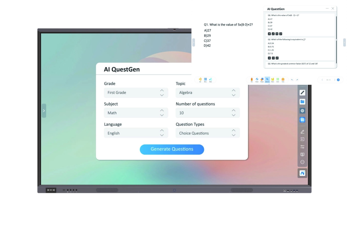 Interactive Flat Panel AI Whiteboard