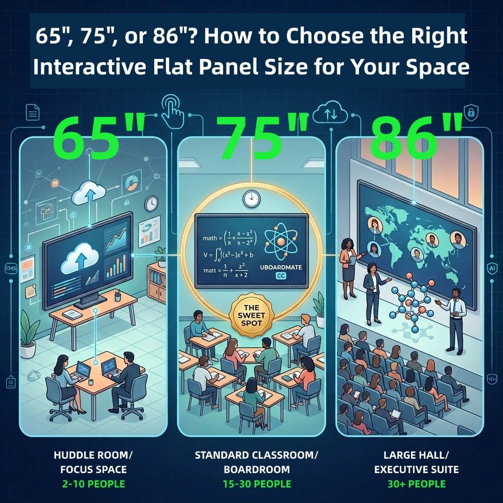 65", 75", or 86"? How to Choose the Right Interactive Flat Panel Size for Your Space